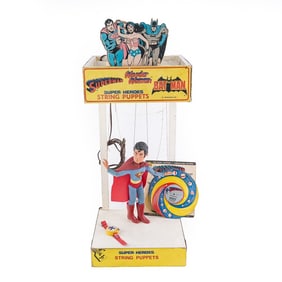 1978 Super Heroes Superman Puppet Display & More