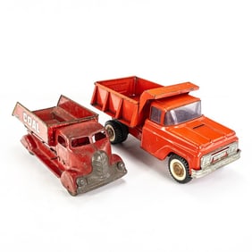 Buddy L & Marx Coal Coke Pressed Steel Dump Trucks