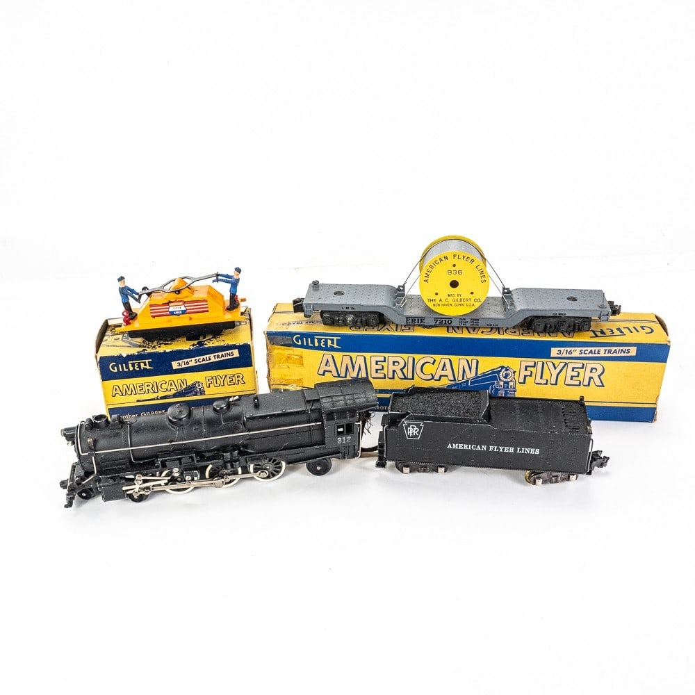 American Flyer 312 Locomotive & Tender & 936 Car + (1 of 10)