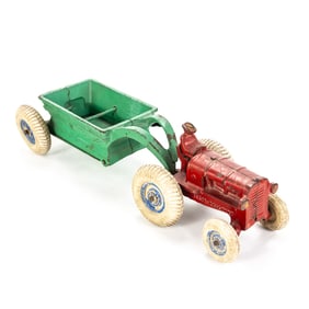 Arcade Allis Chalmers Cast Iron Toy Tractor wWagon