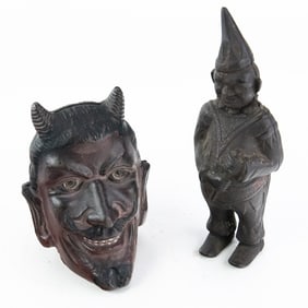 30's AC Williams 2 Faced Devil Head & Clown Banks