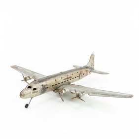 Marx American Airlines NC-2100 Steel Toy Airplane