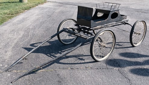Vintage Four-Wheel Horse Jog Cart
