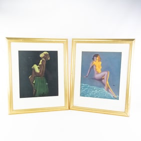 Pair of Earl Moran Pin-Up Prints