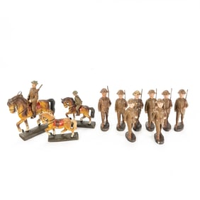 Eastolin Lineol WWI US Horse & Solder & Soldiers