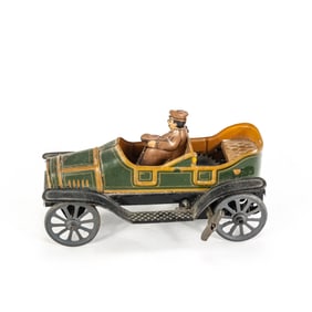 1910s Gebruder Bing Tin Litho Wind Up Open Air Car