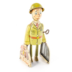 Vintage Unique Art GI Joe & the K-9 Pups Wind Up