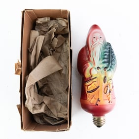 Vintage 9" Santa Claus Light Bulb