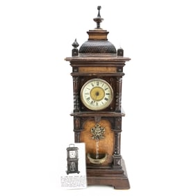 Antique German  Automaton Fountain Clock