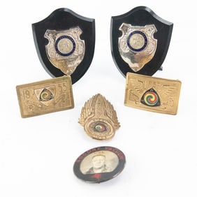 1950's Motorcycle Badge & Buckle Lot