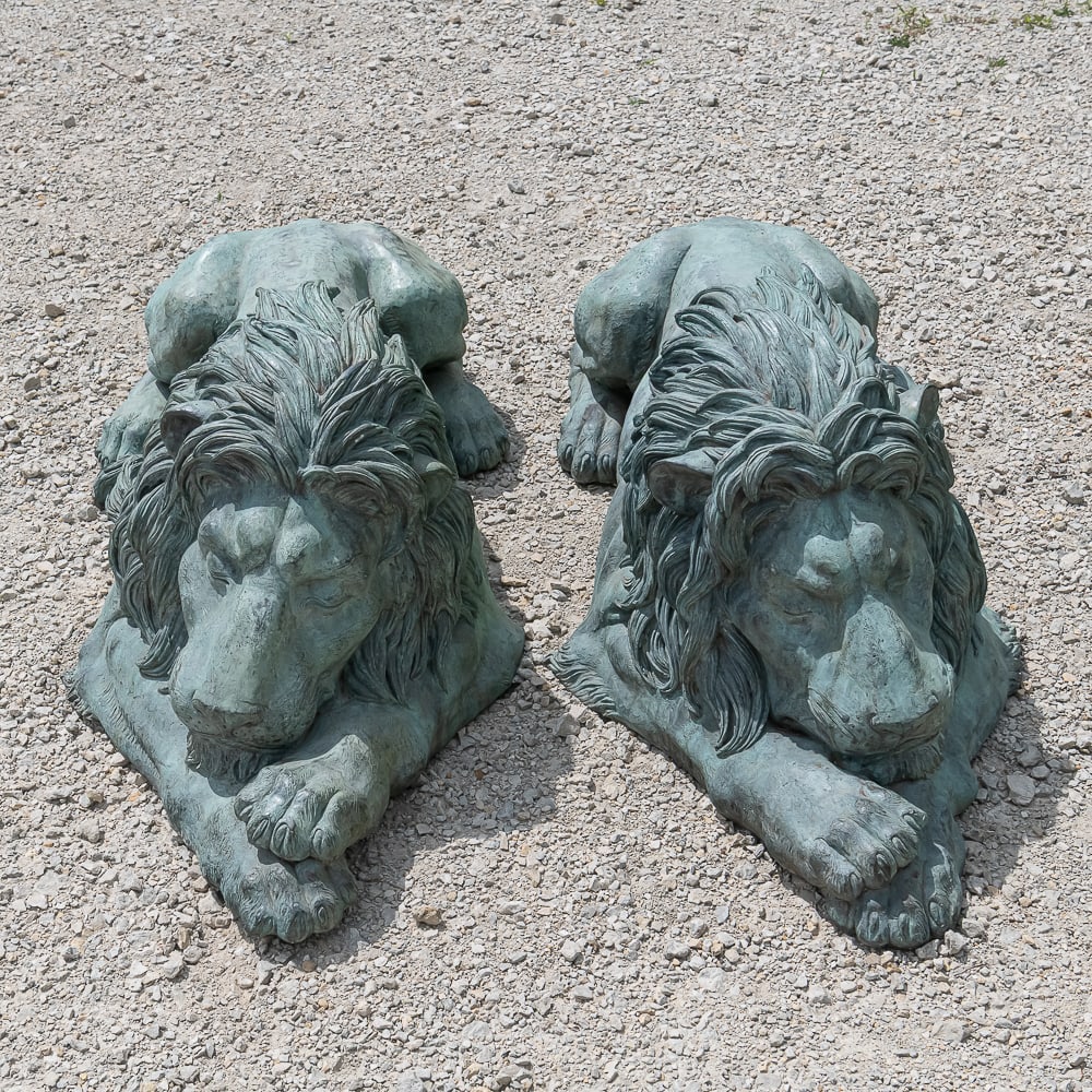 Monumental Cast Bronze Lion Pair (1 of 13)
