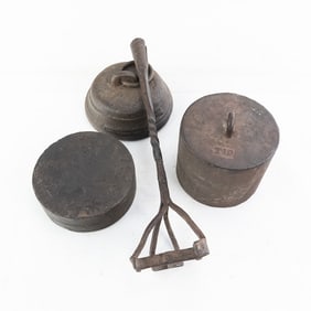 Branding Iron & Horse Weights Trio