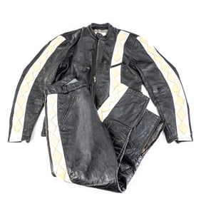 Motorcycle Riding Leather Jacket and Pants Set