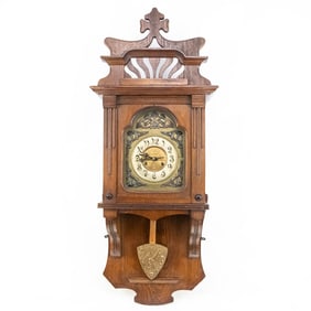 Vintage Junghans Oak Wall Box Clock