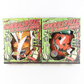 Ghoulsville Gourd Goblin & Hot Stuff Devil Decor