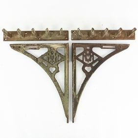 Antique Cast Iron McDonald Brackets (4)
