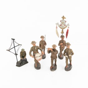 (6) WWI Eastolin German Composition Soldiers