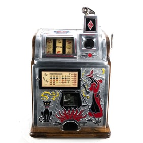Rare 1930 5 Cent Jennings Witch Slot Machine