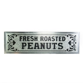 "Fresh Roasted Peanuts" Glass Sign
