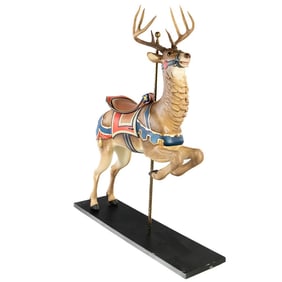 Dentzel Carved Carousel Stag Circa 1900