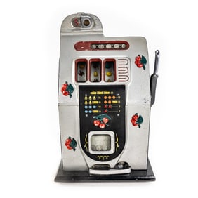 *1940s Mills Black Cherry 5C Nickel Slot Machine