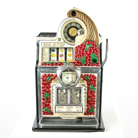 1930s 25 Cent Watling Cherry Front Rol-A-Top