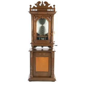 Upright Polyphon Coin Op Disc Music Box