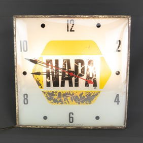 NAPA PAM Clock Co. Advertising Clock