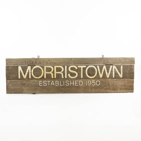 Old Wood Township City Sign "Morristown" Est 1950