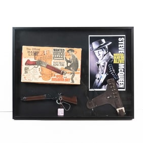 Display of Josh Randall's Wanted Dead or Alive Gun