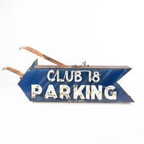 Vintage Neon Porcelain Dbl Sided Sign Mundelein IL