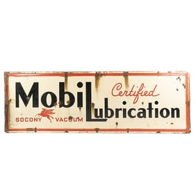 Mobil Lubrication SSP Sign w/ Pegasus 1931-1955