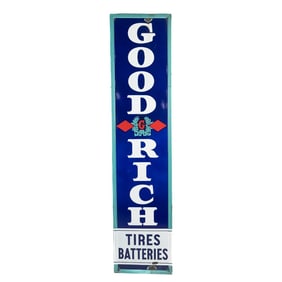Early Porcelain "Goodrich" Tires & Batteries Sign
