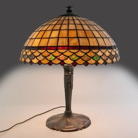 Leaded Glass Table Lamp