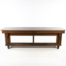 Bromann Bros. Oak Store Counter / Work Table