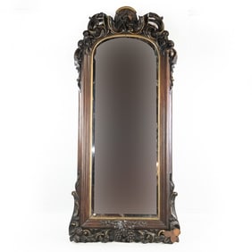 Large Rococo Revival Carved Wood Mirror