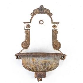 Vintage Cast Iron Wall Fountain From France