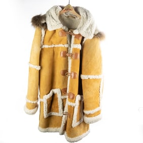 Jakewood Sheepskin Hooded Trench-coat Style XXL