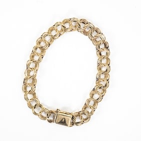 14k Yellow Gold Triple Loop Men's Bracelet 22.5 g