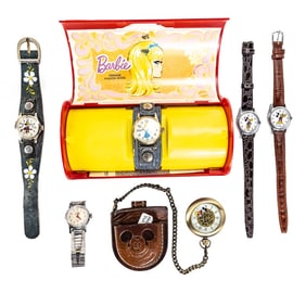 (5)Assorted Mickey & Minnie Barbie Watches Bradley