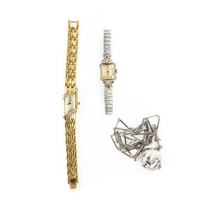 14k Gruen Precision Bucherer Pendant Ladies Watch+