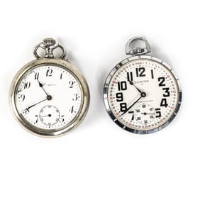 Vintage Longines & Clinton Open Face Pocket Watch