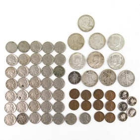 (10)Assorted 90% Silver Half Dollars & More Silver
