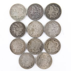 (11) 1882-1921 Morgan Silver Dollars $1