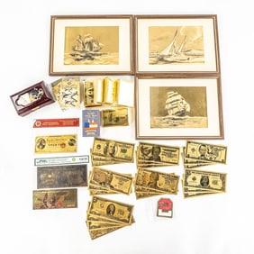 1934 $10000 Smithsonian Bill & More Gold Foil ++