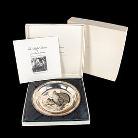NIB Franklin Mint The Ruffed Grouse Sterling Plate