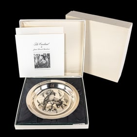 NIB Franklin Mint "The Cardinal" Sterling Plate