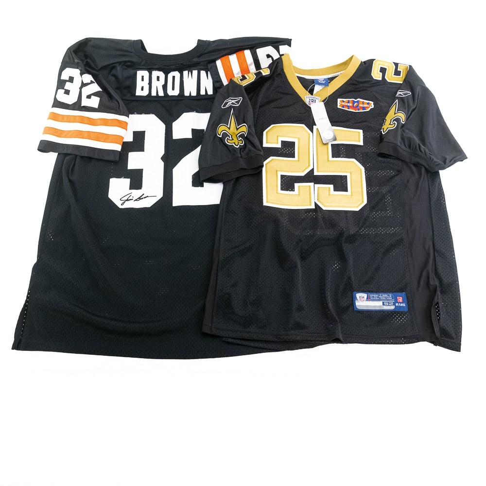 Jim Brown #32 1964 Browns & Reggie Bush SB Jerseys (1 of 17)