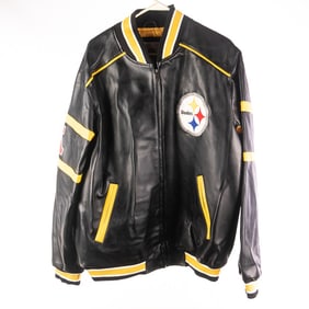 NWT 1990s Pittsburg Steelers NFL Leather Jacket