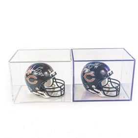 Singletary & Hampton Autographed Mini Helmets
